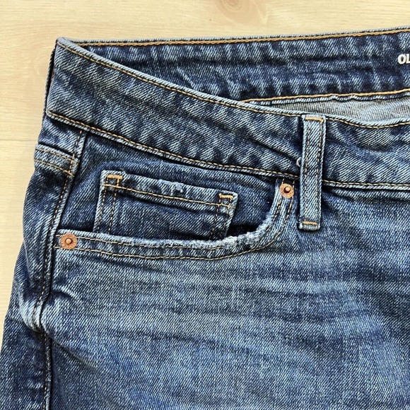 Old Navy High Waisted O. G. Straight Ripped Cut Off Jeans Plus Size 14 New NWT - Picture 5 of 12